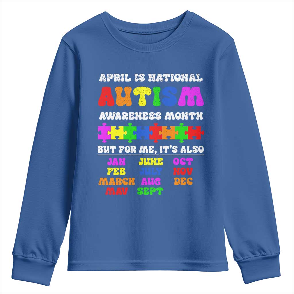National Autism Awerness Month Youth Sweatshirt Autistic Kids Gift