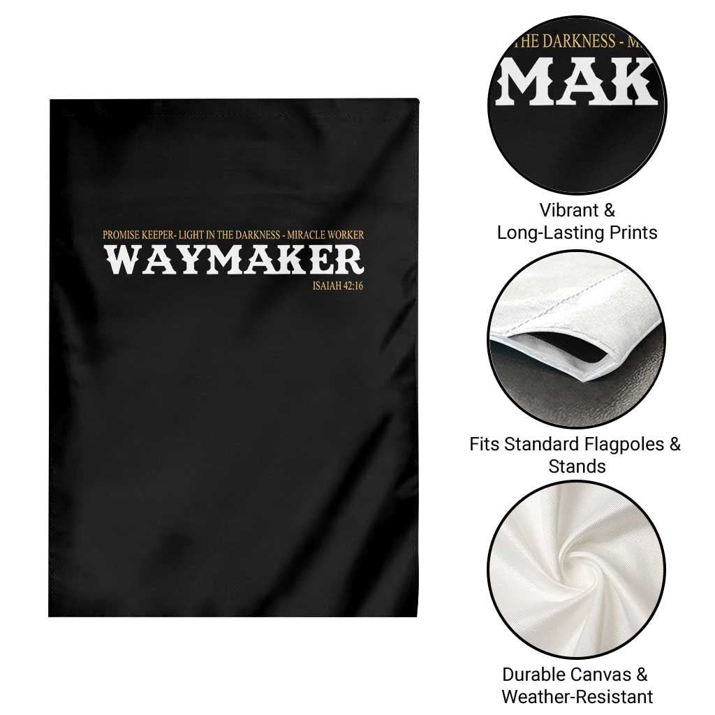 Christian Worship Garden Flag Isaiah 42:16 Waymaker Promise Keeper Miracle Worker - Wonder Print Shop