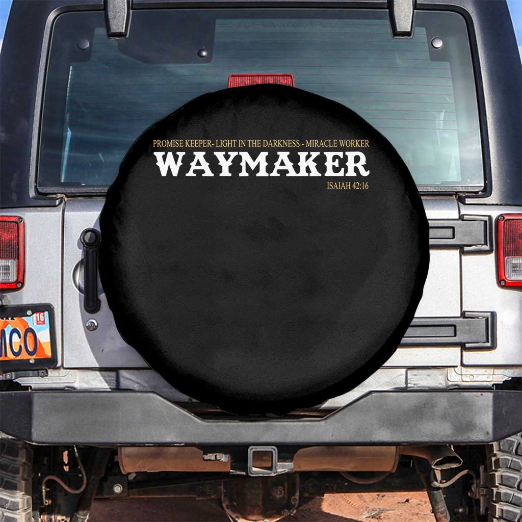 Christian Worship Spare Tire Cover Isaiah 42:16 Waymaker Promise Keeper Miracle Worker - Wonder Print Shop