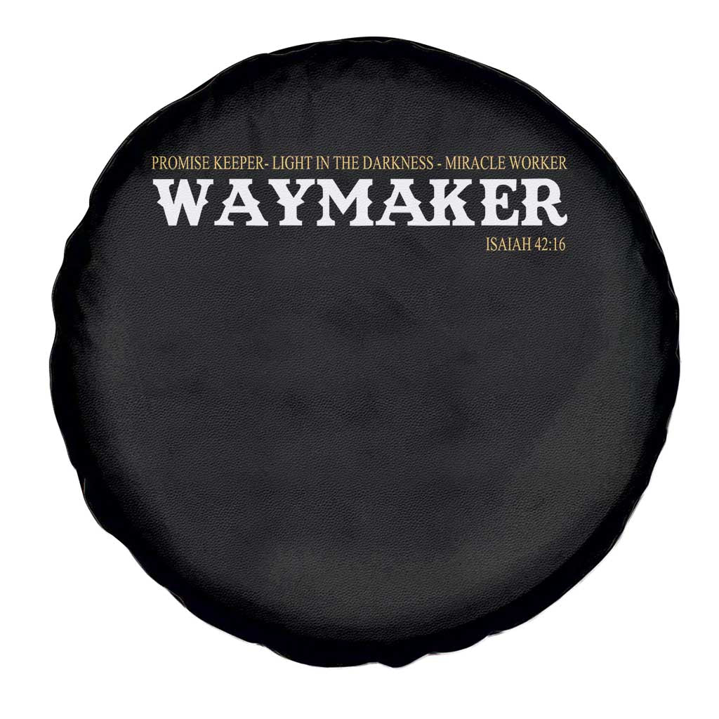Christian Worship Spare Tire Cover Isaiah 42:16 Waymaker Promise Keeper Miracle Worker - Wonder Print Shop