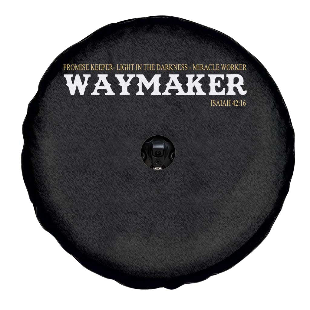 Christian Worship Spare Tire Cover Isaiah 42:16 Waymaker Promise Keeper Miracle Worker - Wonder Print Shop