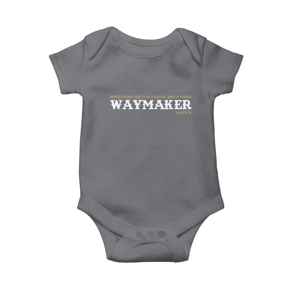 Christian Worship Baby Onesie Isaiah 42:16 Waymaker Promise Keeper Miracle Worker - Wonder Print Shop