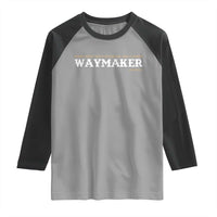 Christian Worship Raglan Shirt Isaiah 42:16 Waymaker Promise Keeper Miracle Worker - Wonder Print Shop