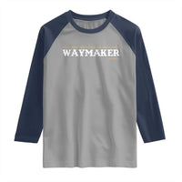 Christian Worship Raglan Shirt Isaiah 42:16 Waymaker Promise Keeper Miracle Worker - Wonder Print Shop