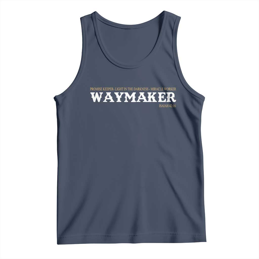 Christian Worship Tank Top Isaiah 42:16 Waymaker Promise Keeper Miracle Worker - Wonder Print Shop