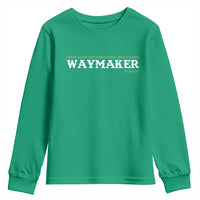 Christian Worship Youth Sweatshirt Isaiah 42:16 Waymaker Promise Keeper Miracle Worker - Wonder Print Shop