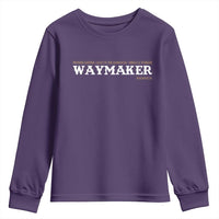 Christian Worship Youth Sweatshirt Isaiah 42:16 Waymaker Promise Keeper Miracle Worker - Wonder Print Shop