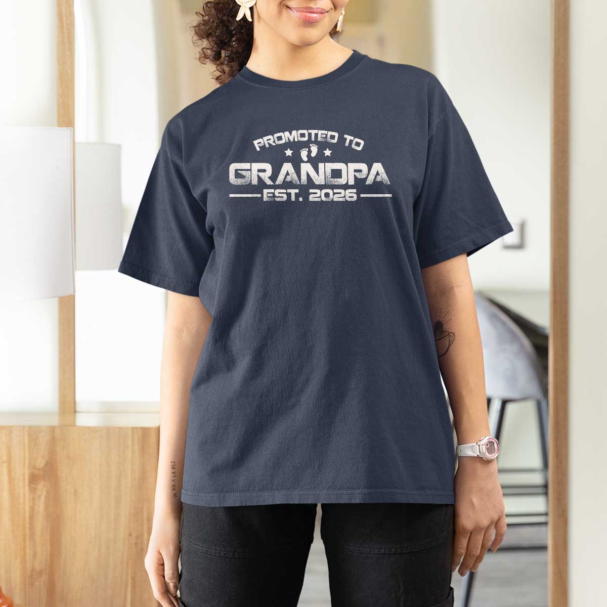 Grandpa Est 2026 T Shirt For Women Fathers Day Gifts - Wonder Print Shop