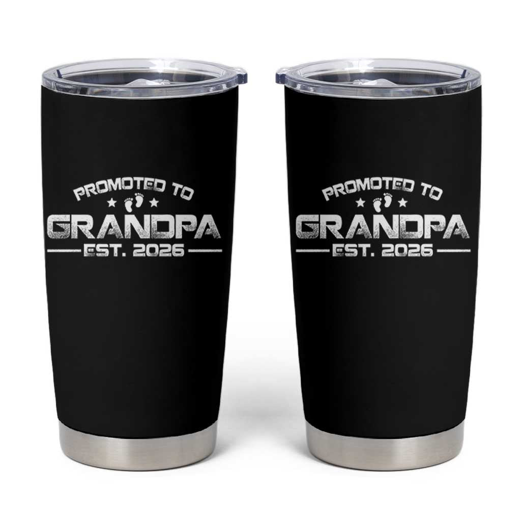 Grandpa Est 2026 Tumbler Cup Fathers Day Gifts - Wonder Print Shop