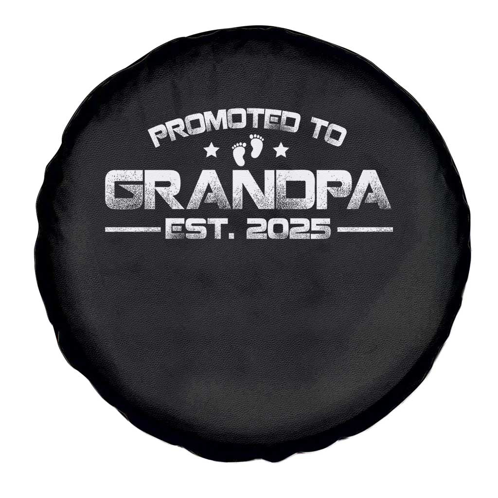 Grandpa Est 2025 Spare Tire Cover New Grandpa Father's Day Gift
