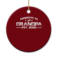Grandpa Est 2025 Ceramic Ornament New Grandpa Father's Day Gift - Wonder Print Shop