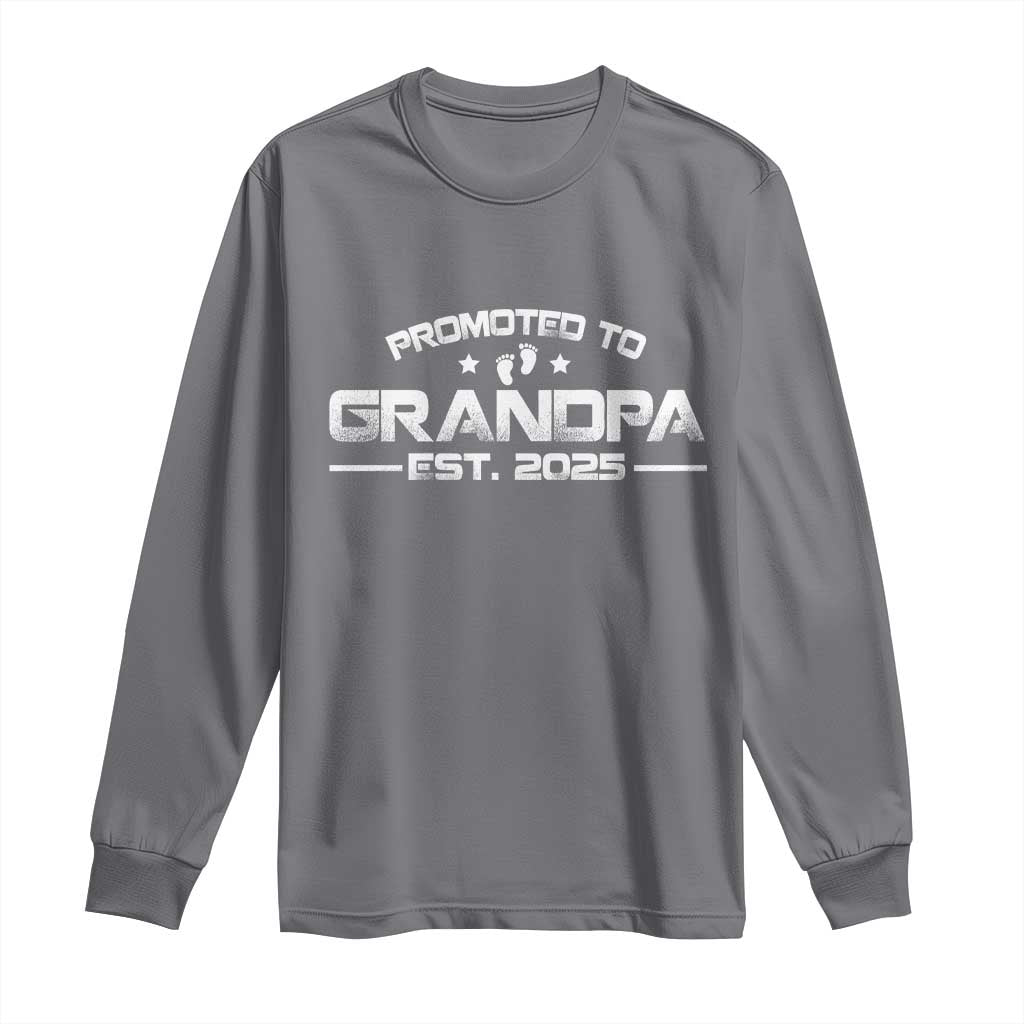 Grandpa Est 2025 Long Sleeve Shirt New Grandpa Father's Day Gift