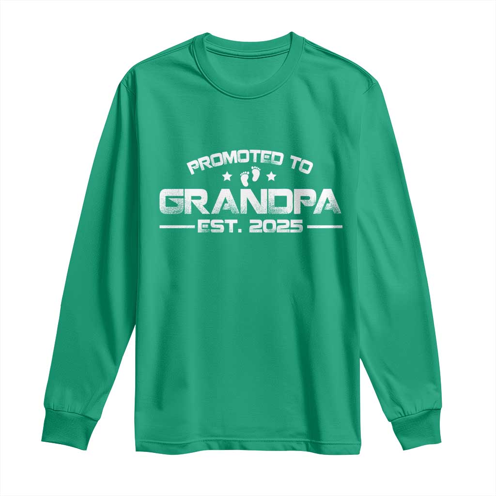 Grandpa Est 2025 Long Sleeve Shirt New Grandpa Father's Day Gift