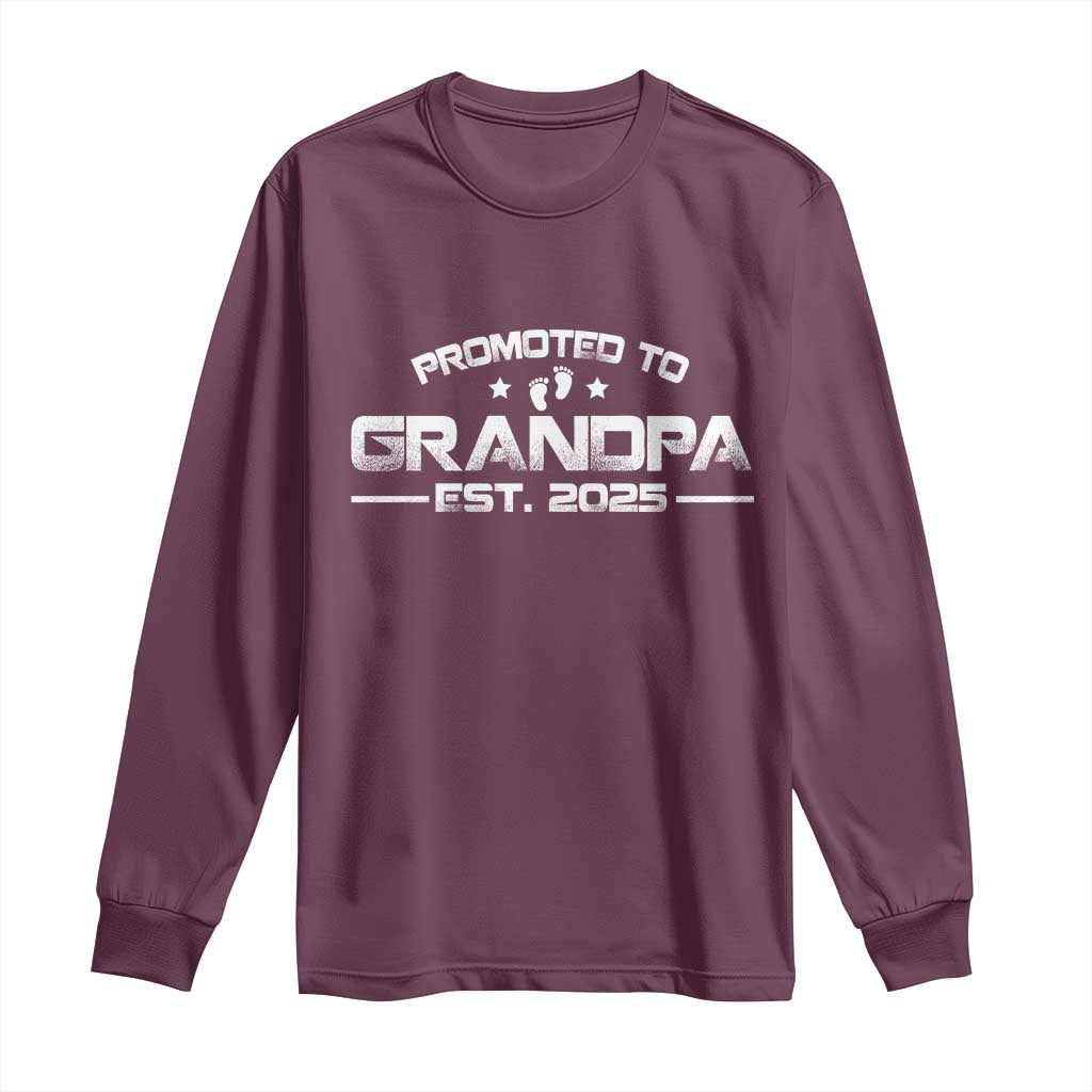 Grandpa Est 2025 Long Sleeve Shirt New Grandpa Father's Day Gift