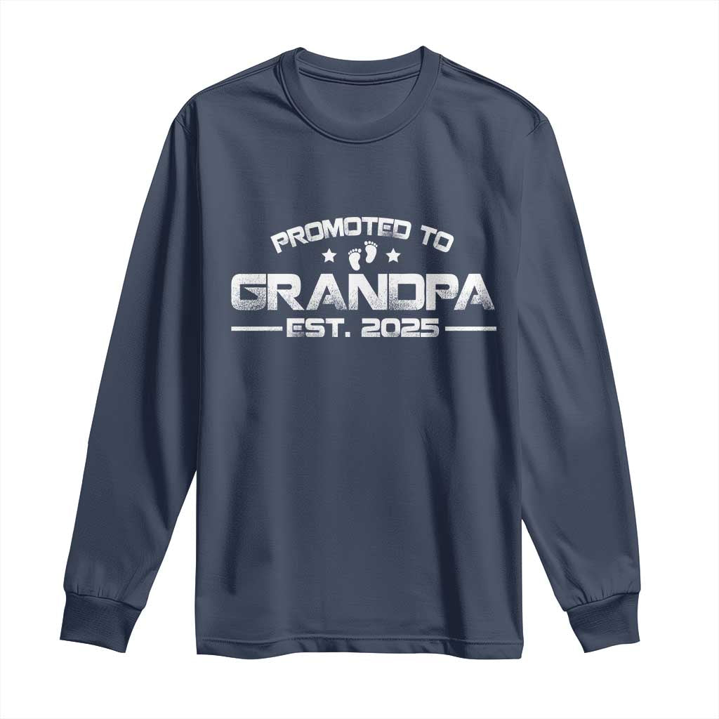 Grandpa Est 2025 Long Sleeve Shirt New Grandpa Father's Day Gift