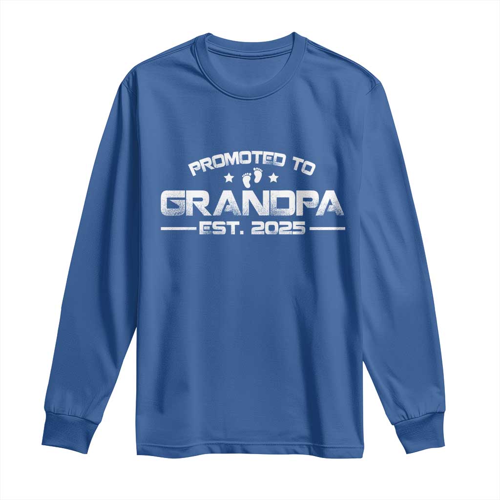 Grandpa Est 2025 Long Sleeve Shirt New Grandpa Father's Day Gift