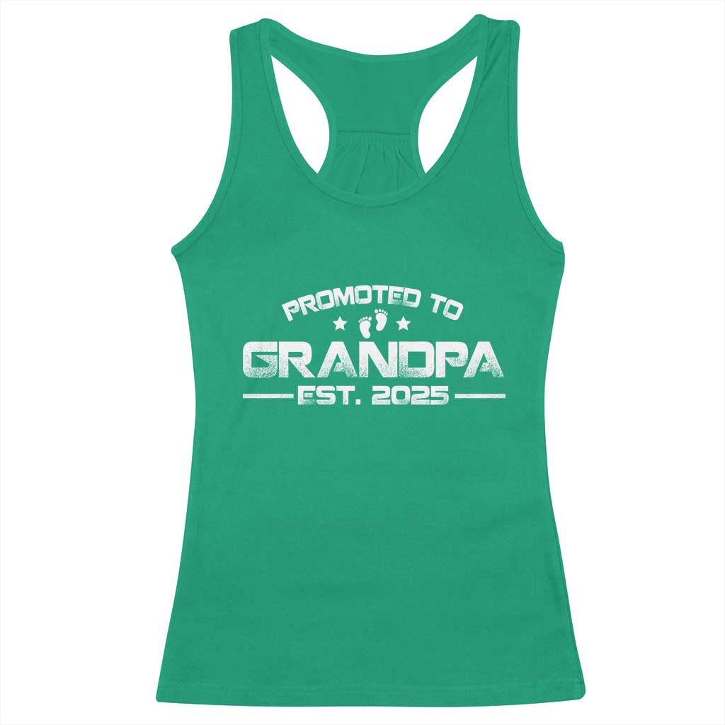 Grandpa Est 2025 Racerback Tank Top New Grandpa Father's Day Gift