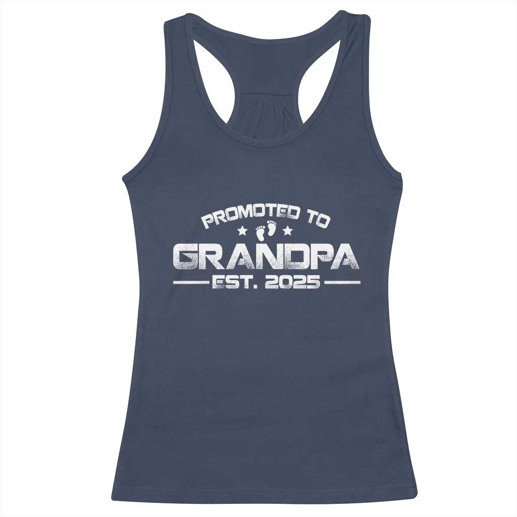 Grandpa Est 2025 Racerback Tank Top New Grandpa Father's Day Gift