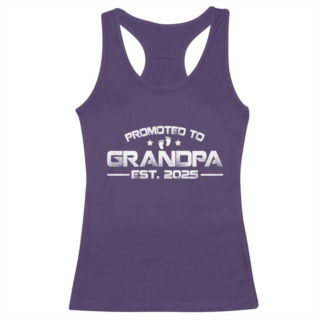 Grandpa Est 2025 Racerback Tank Top New Grandpa Father's Day Gift