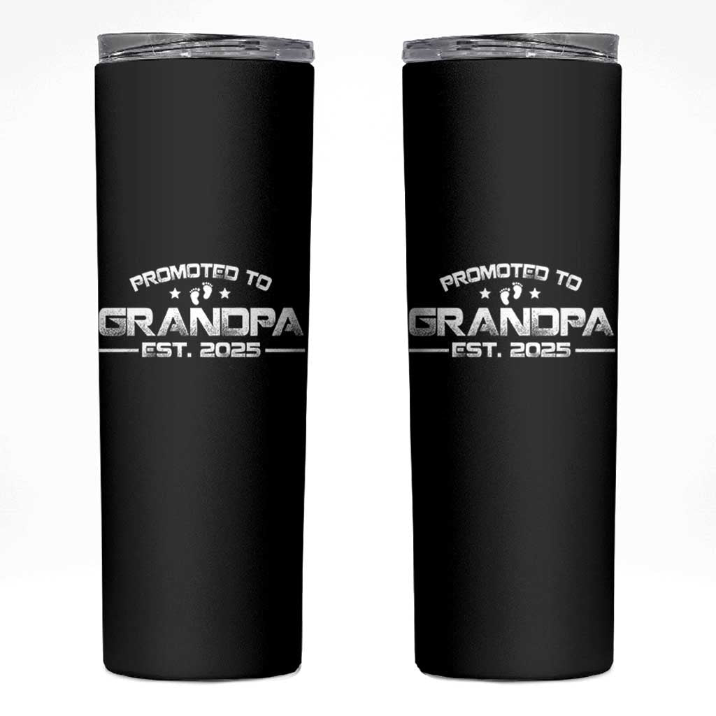 Grandpa Est 2025 Skinny Tumbler New Grandpa Father's Day Gift
