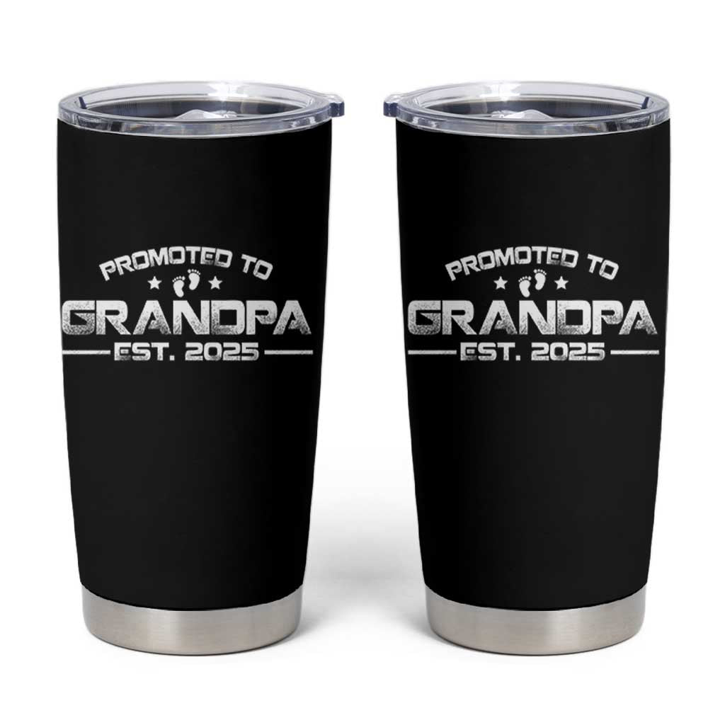 Grandpa Est 2025 Tumbler Cup New Grandpa Father's Day Gift