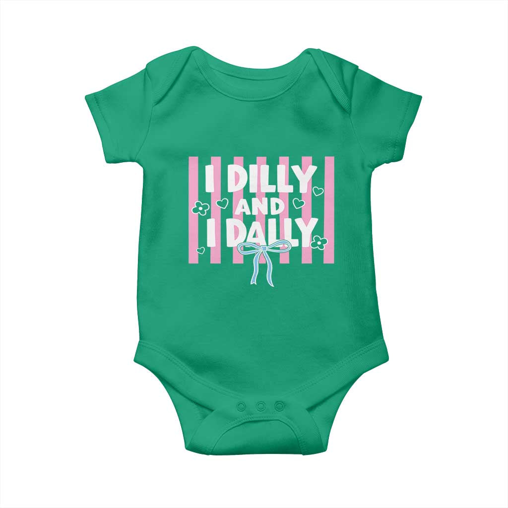 Dilly Dally Baby Onesie Trendy Viral Funny Girly