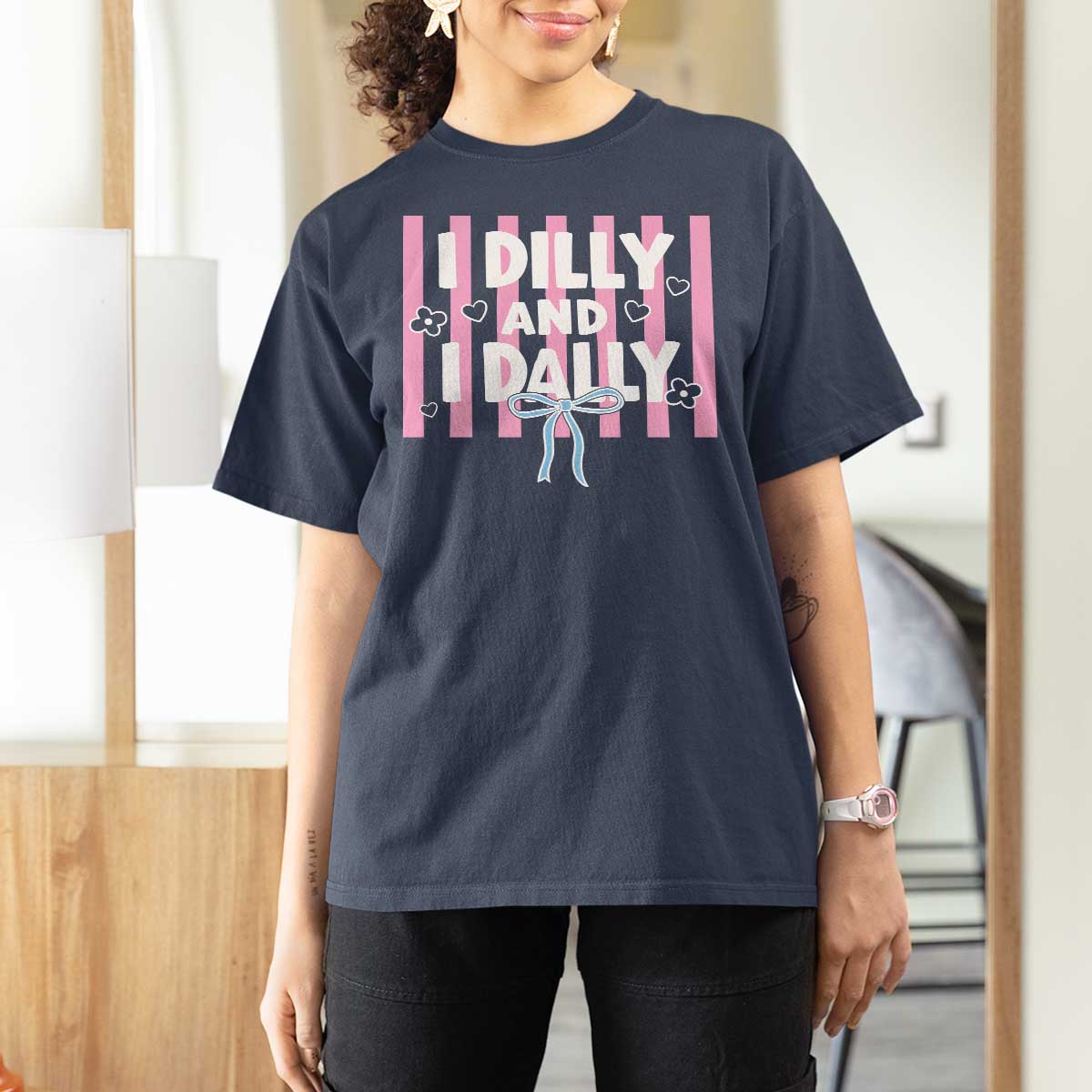 Dilly Dally T Shirt For Women Trendy Viral Funny Girly