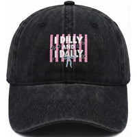 Dilly Dally Washed Cotton Baseball Cap Trendy Viral Funny Girly