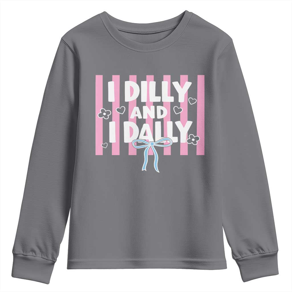 Dilly Dally Youth Sweatshirt Trendy Viral Funny Girly