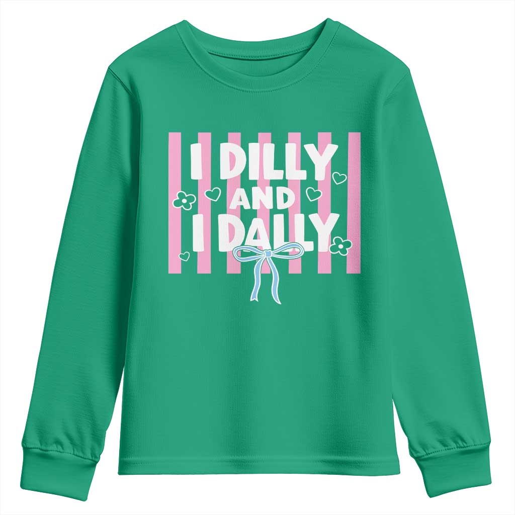 Dilly Dally Youth Sweatshirt Trendy Viral Funny Girly