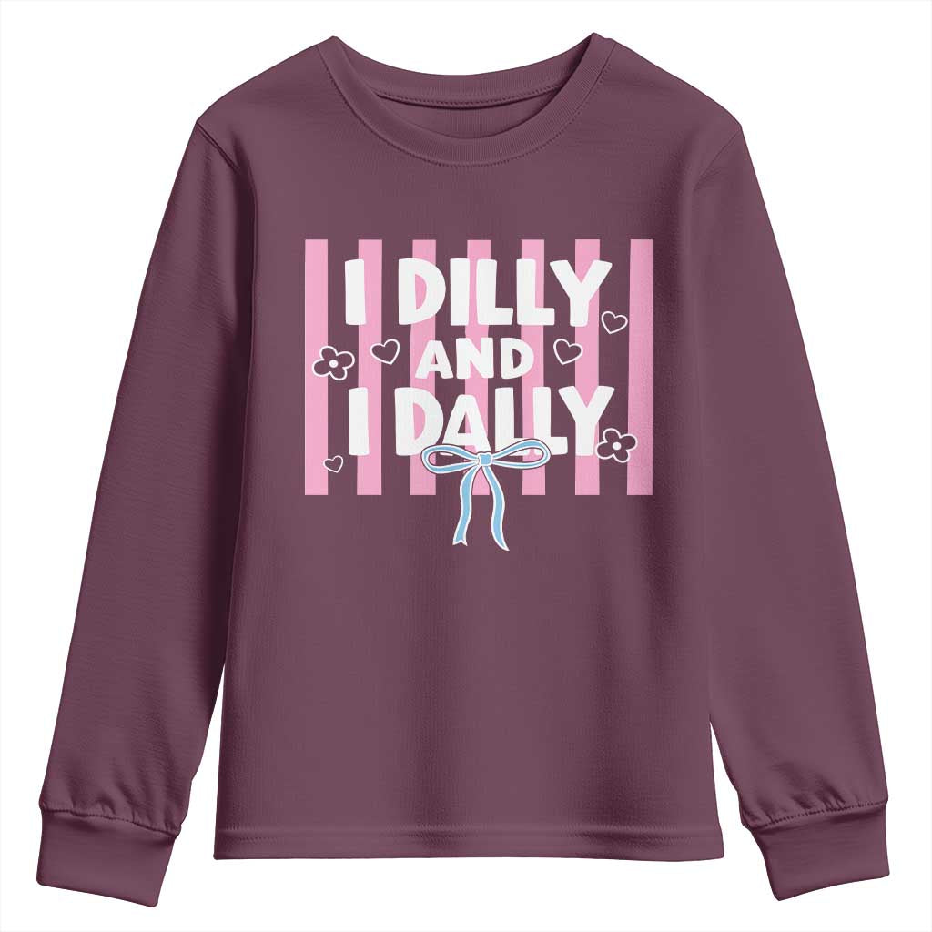 Dilly Dally Youth Sweatshirt Trendy Viral Funny Girly