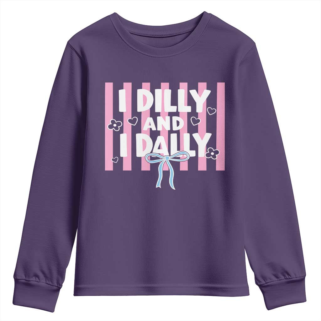 Dilly Dally Youth Sweatshirt Trendy Viral Funny Girly