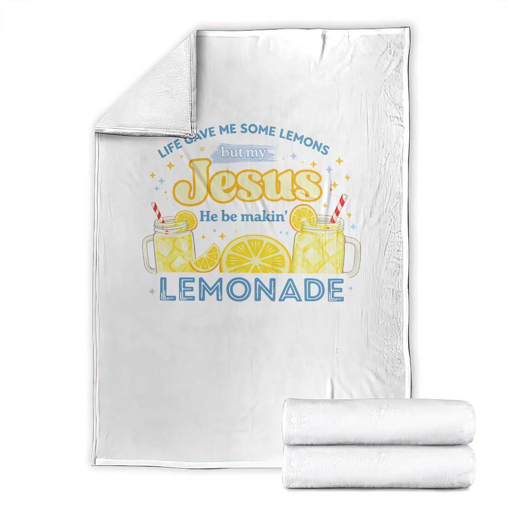 Life Gave Me Some Lemons Throw Blanket Funny Lemonade Jesus Christian