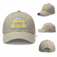 Life Gave Me Some Lemons Baseball Cap Funny Lemonade Jesus Christian