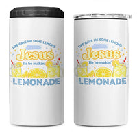 Life Gave Me Some Lemons 4 in 1 Can Cooler Tumbler Funny Lemonade Jesus Christian