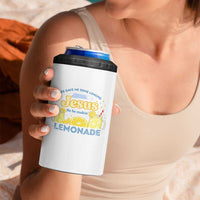 Life Gave Me Some Lemons 4 in 1 Can Cooler Tumbler Funny Lemonade Jesus Christian