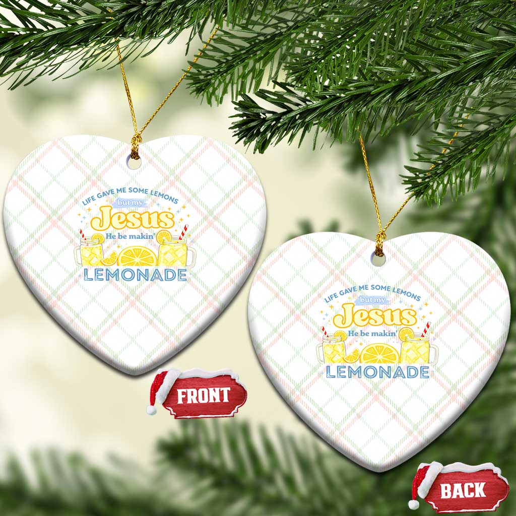 Life Gave Me Some Lemons Ceramic Ornament Funny Lemonade Jesus Christian