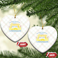 Life Gave Me Some Lemons Ceramic Ornament Funny Lemonade Jesus Christian