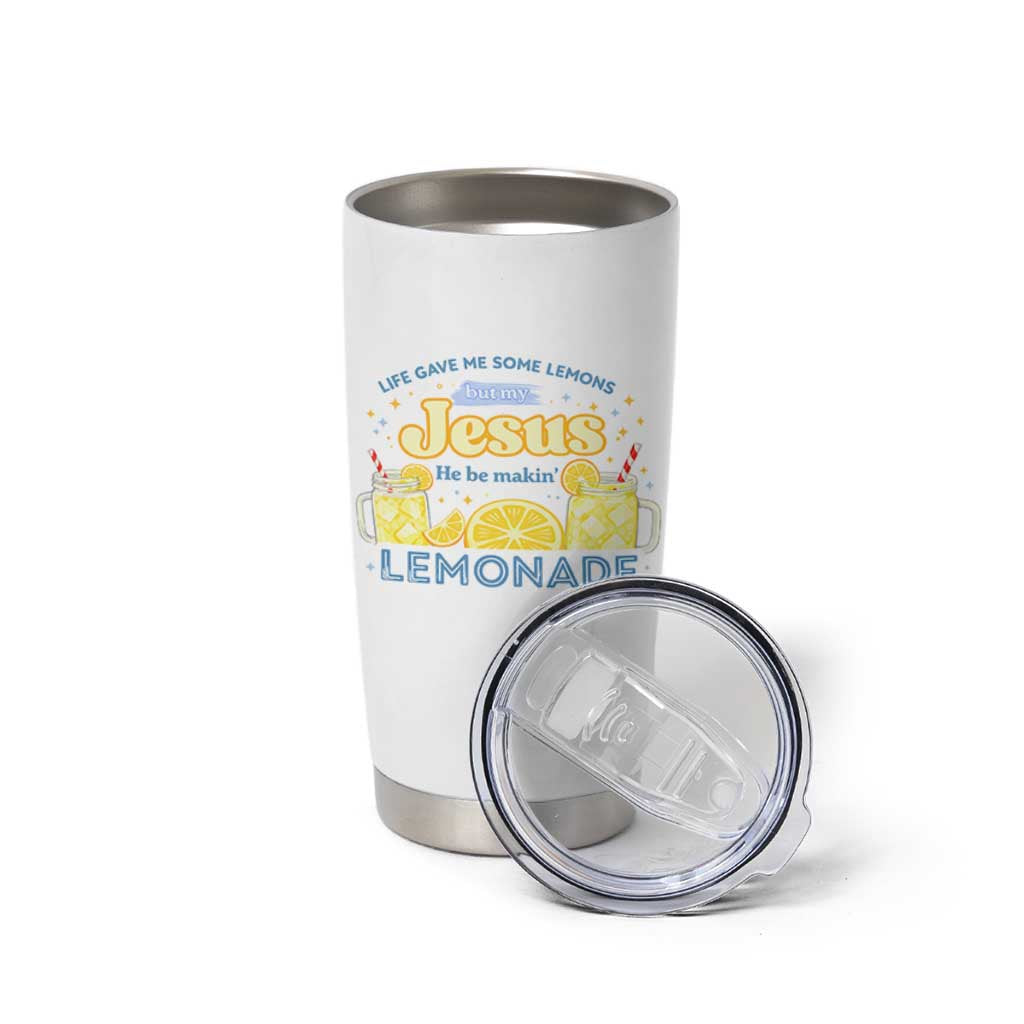 Life Gave Me Some Lemons Tumbler Cup Funny Lemonade Jesus Christian