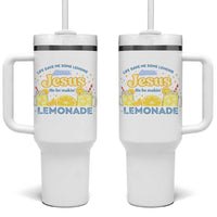 Life Gave Me Some Lemons Tumbler With Handle Funny Lemonade Jesus Christian