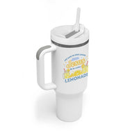 Life Gave Me Some Lemons Tumbler With Handle Funny Lemonade Jesus Christian