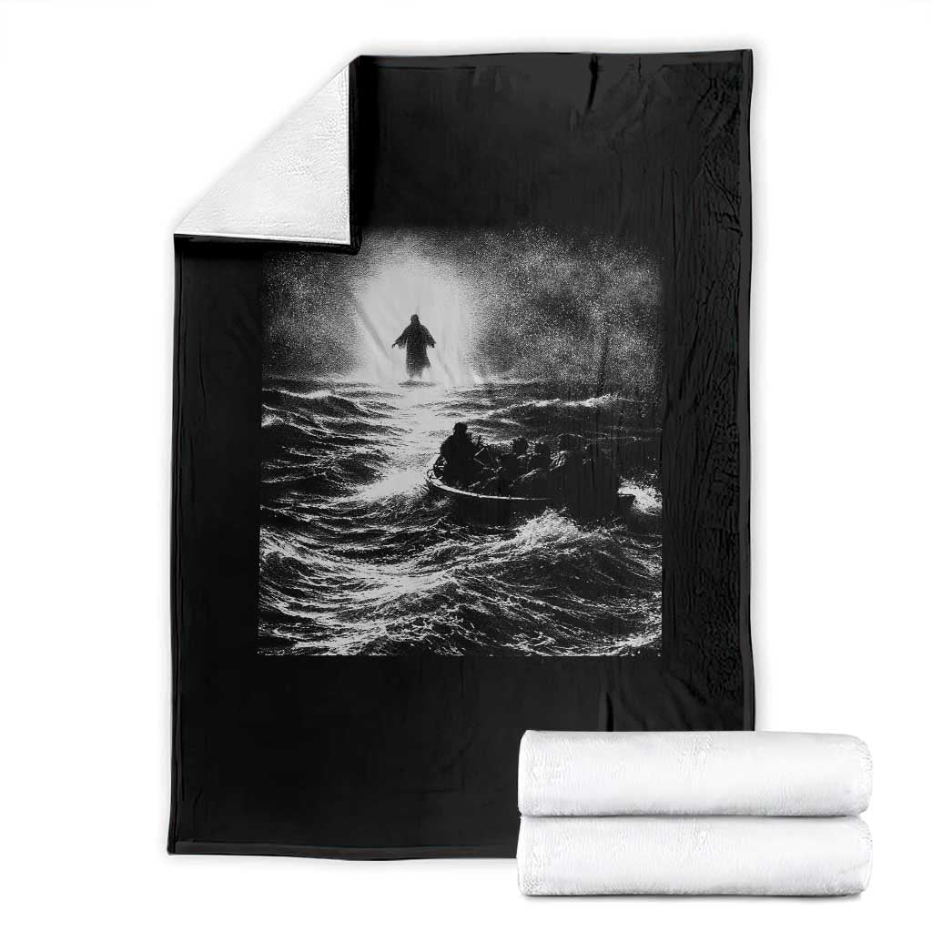 Christian Faith Throw Blanket Walk On Water Distressed Bible Verse