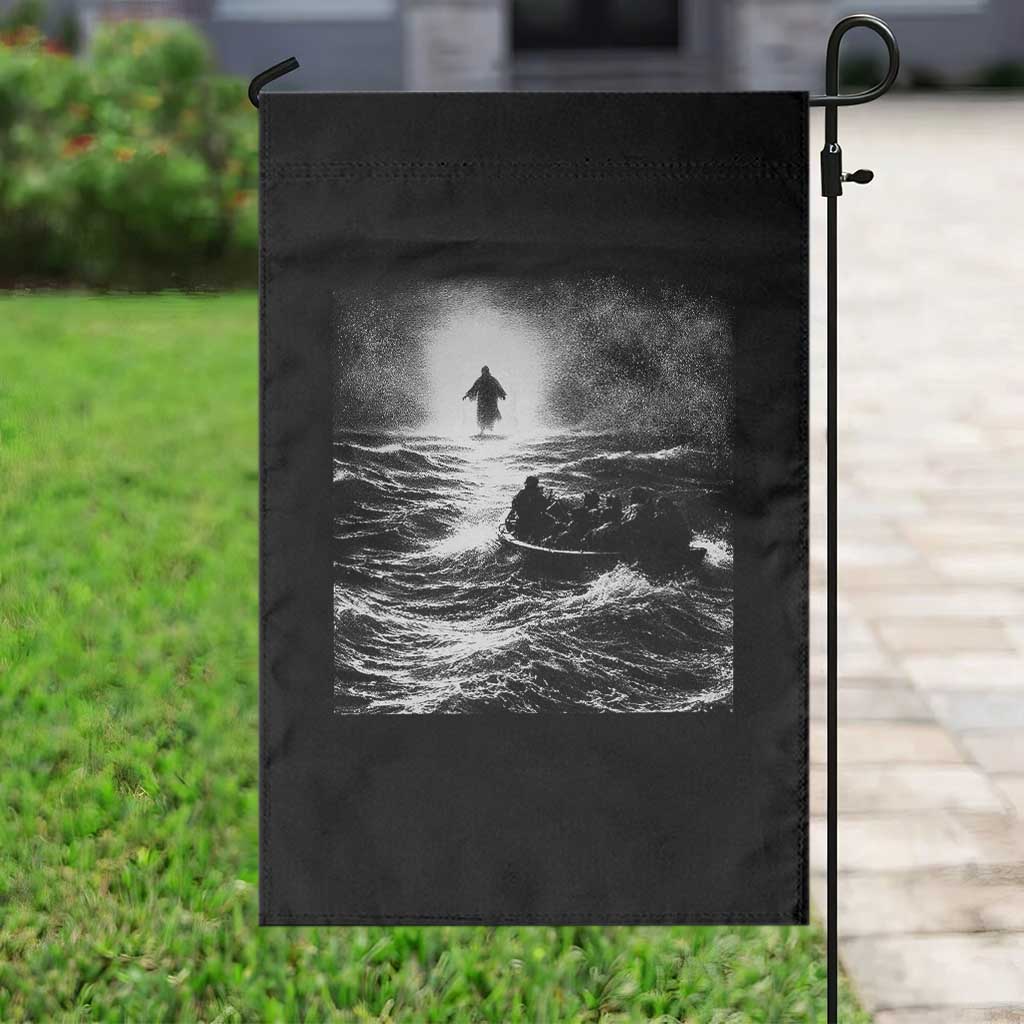 Christian Faith Garden Flag Walk On Water Distressed Bible Verse