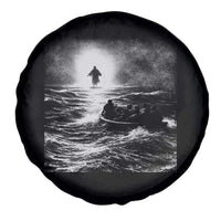 Christian Faith Spare Tire Cover Walk On Water Distressed Bible Verse
