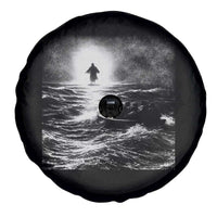 Christian Faith Spare Tire Cover Walk On Water Distressed Bible Verse