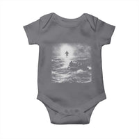 Christian Faith Baby Onesie Walk On Water Distressed Bible Verse