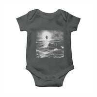 Christian Faith Baby Onesie Walk On Water Distressed Bible Verse