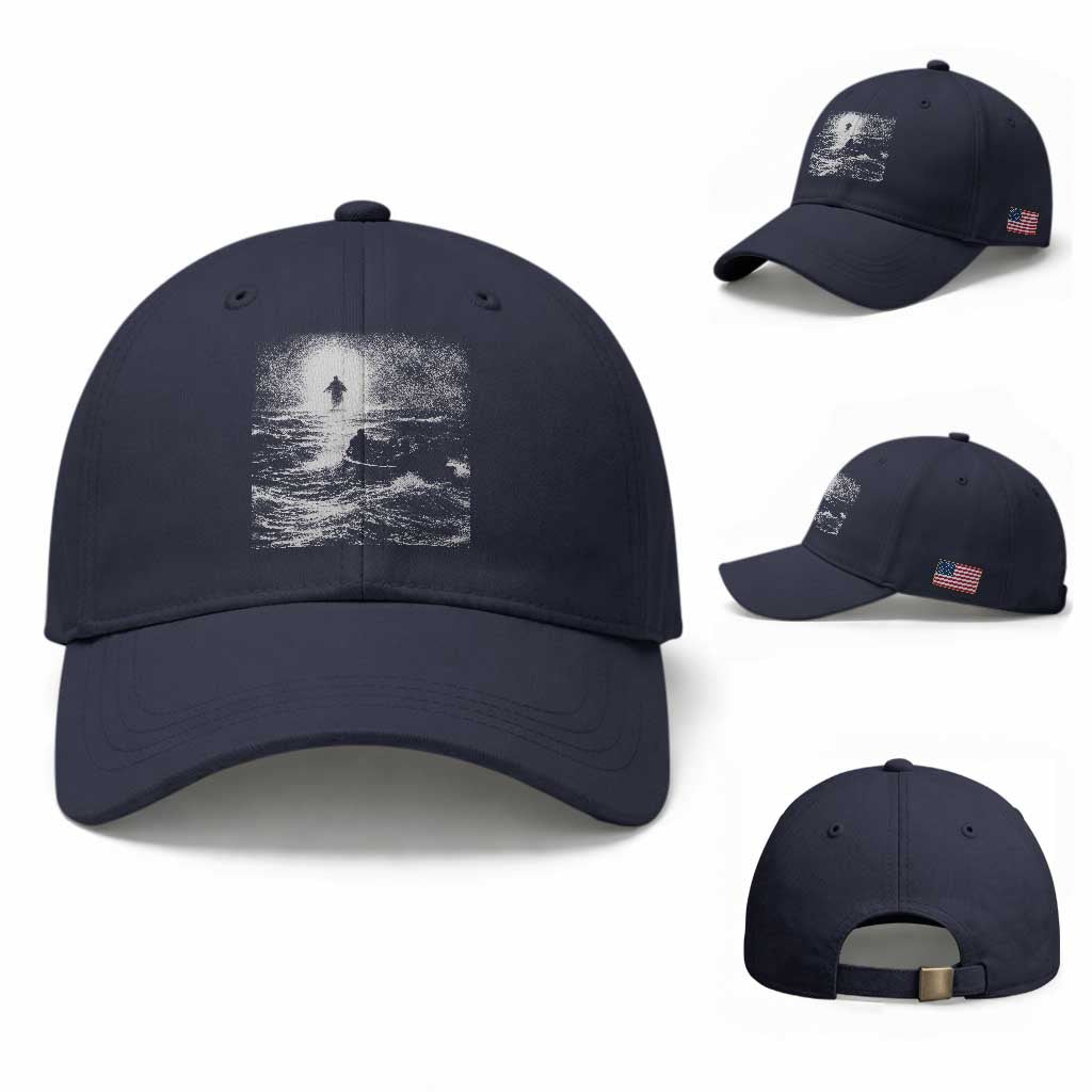 Christian Faith Baseball Cap Walk On Water Distressed Bible Verse