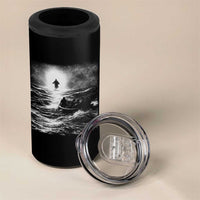 Christian Faith 4 in 1 Can Cooler Tumbler Walk On Water Distressed Bible Verse