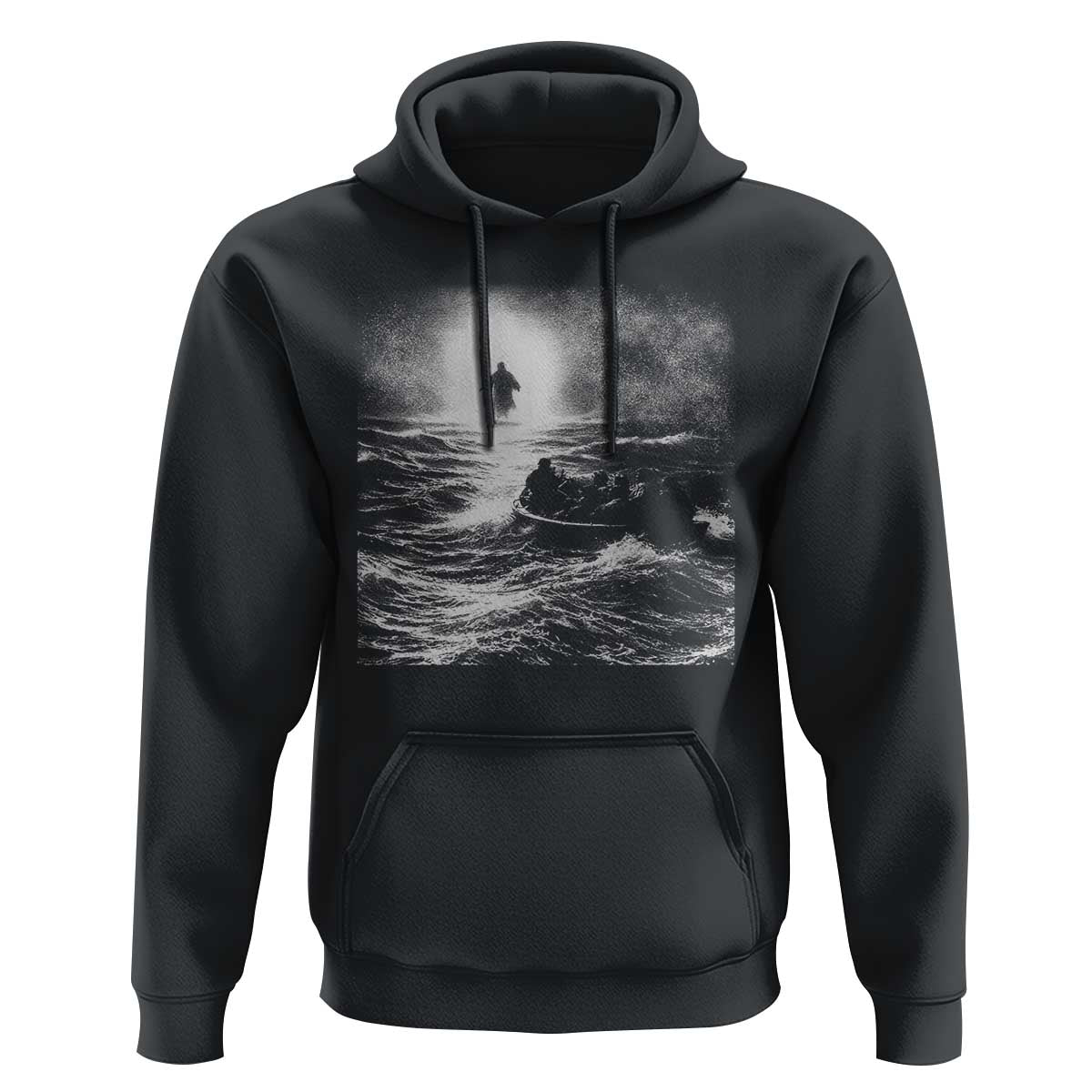 Christian Faith Hoodie Walk On Water Distressed Bible Verse